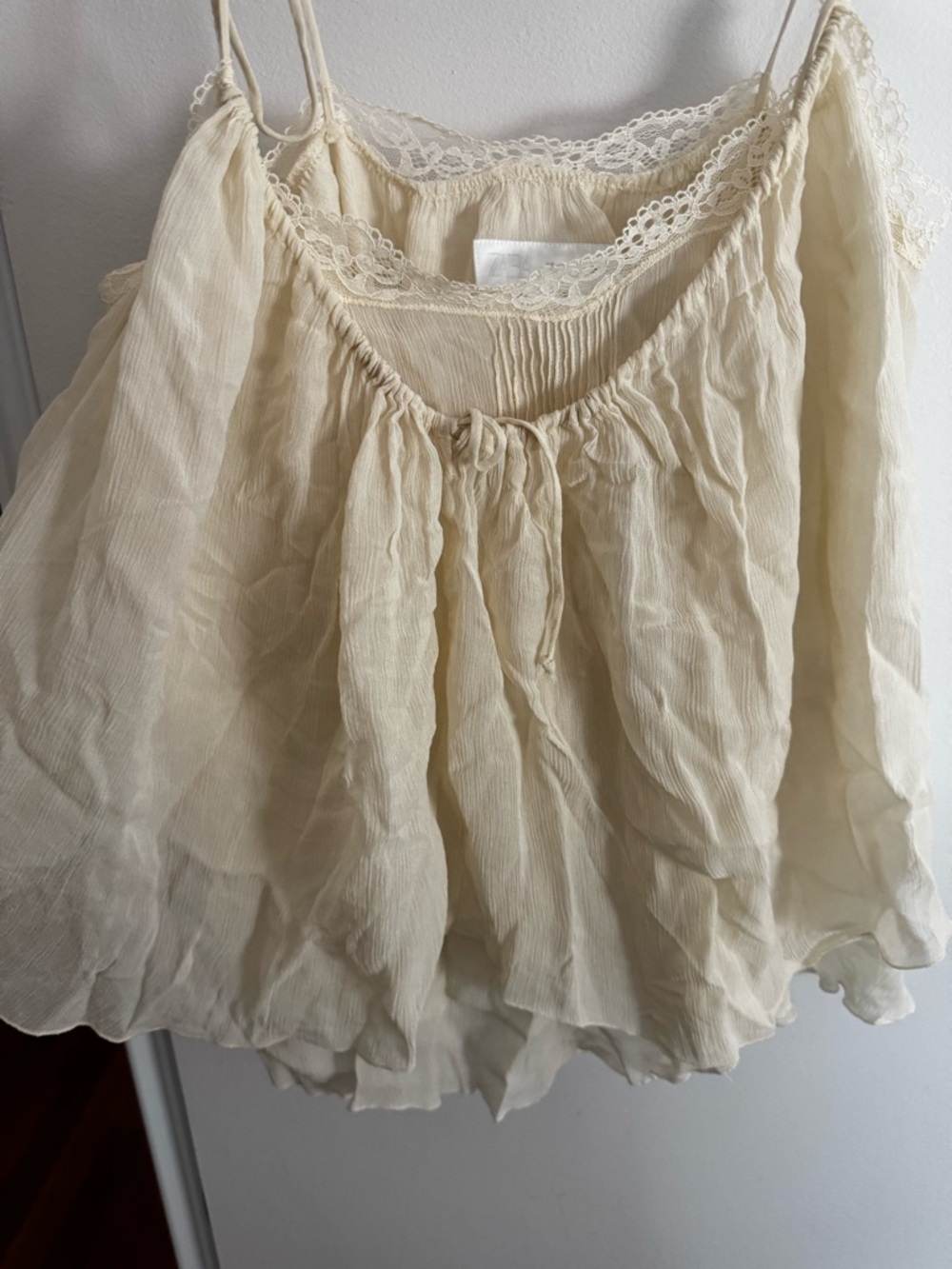 ZARA Semi Sheer Laci Tank Cami Top - NWOT - Picture 7 of 8